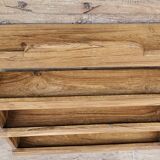 Burmese teak wall shelf