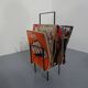 Steel magazine or record racks, 1960s, set of 2