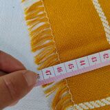 Lot de 12 serviettes de table jaune moutarde