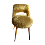 Fauteuil moumoute moutarde pour enfant