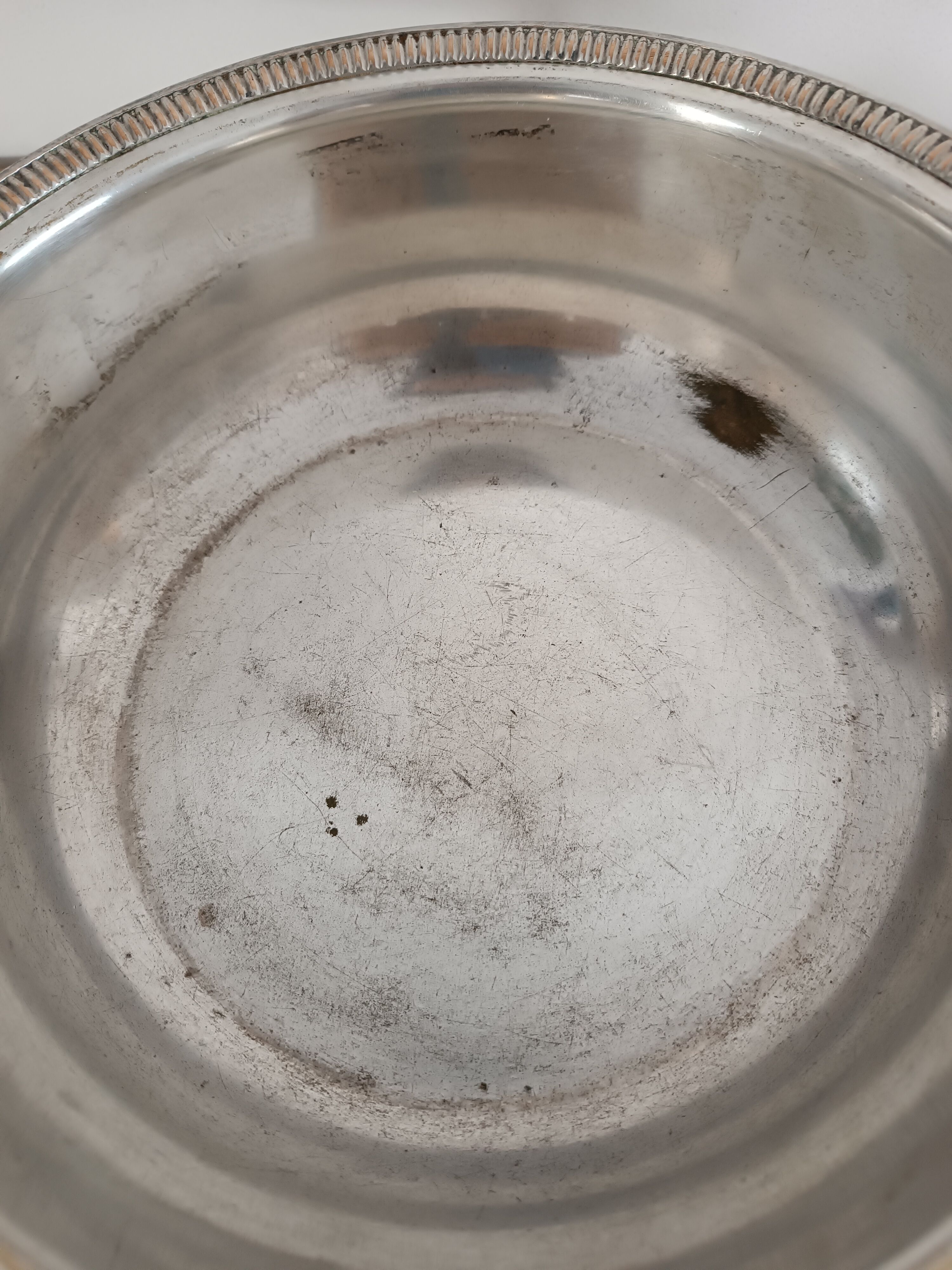 Art Deco silver metal vegetable dish