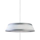 Suspension vigo structure oxidized silver / white linen semi-transparent belid