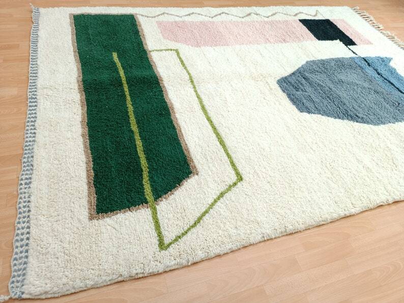 Traditional handmade Beni Ouarine rug 250cmx150cm