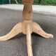 Table à manger scandinave ronde extensible rénovée en bois brut pied centra