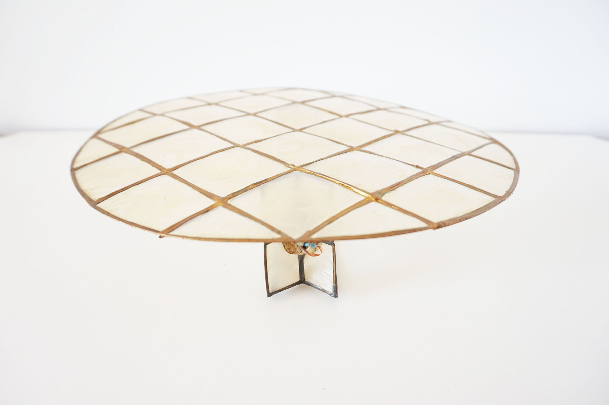 Applique ronde en nacre vintage