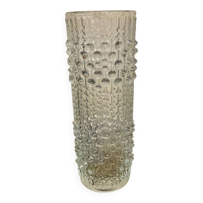 Vase vintage en verre moulé – Sklo Union (Tchécoslovaquie), années 60/