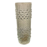 Vintage molded glass vase – Sklo Union (Czechoslovakia), 1960s/