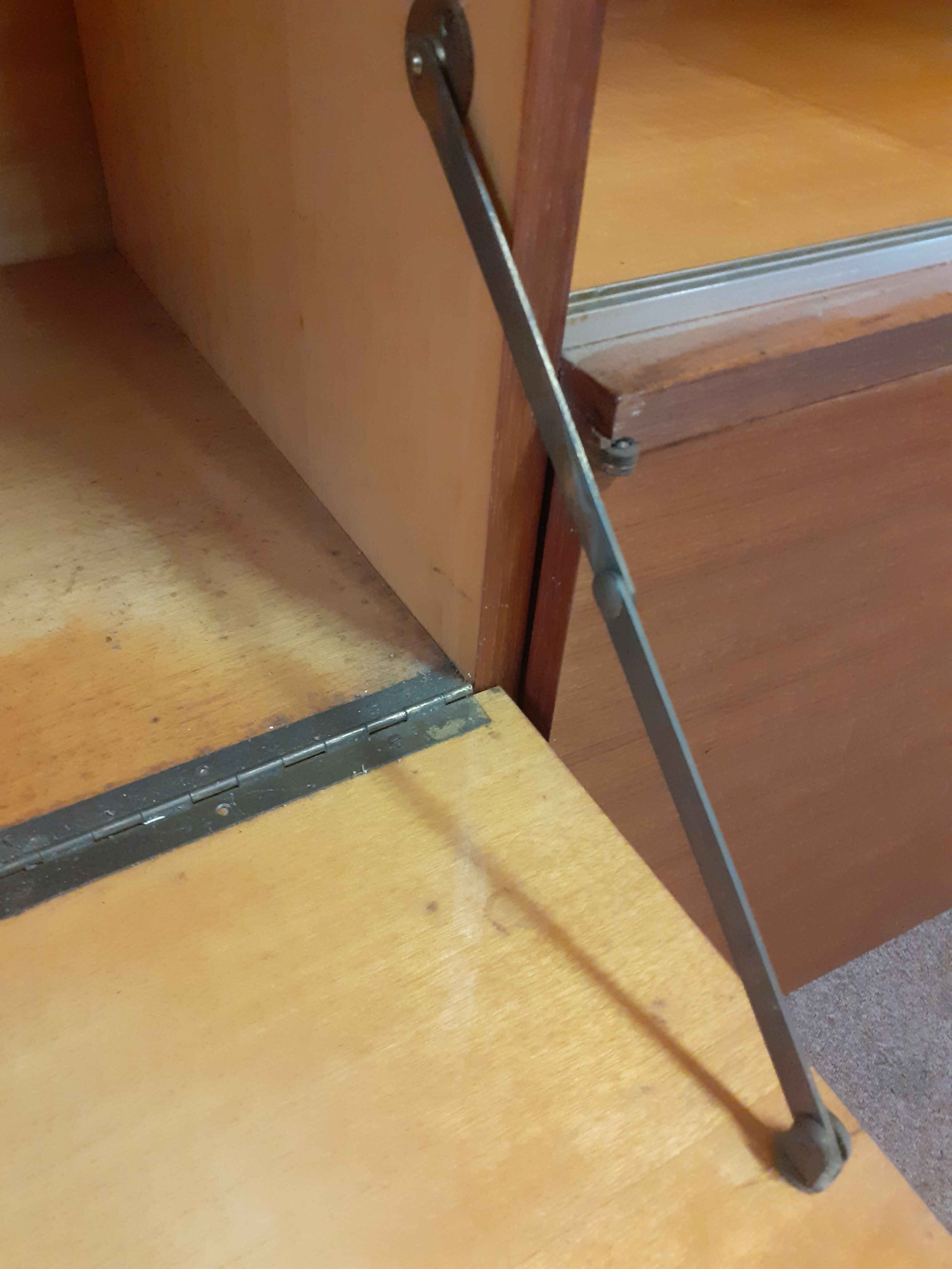 Seventies buffet scandinavian foot compass