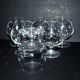 Set of 6 crystal digestive balloon glasses - vintage rum cognac glasses
