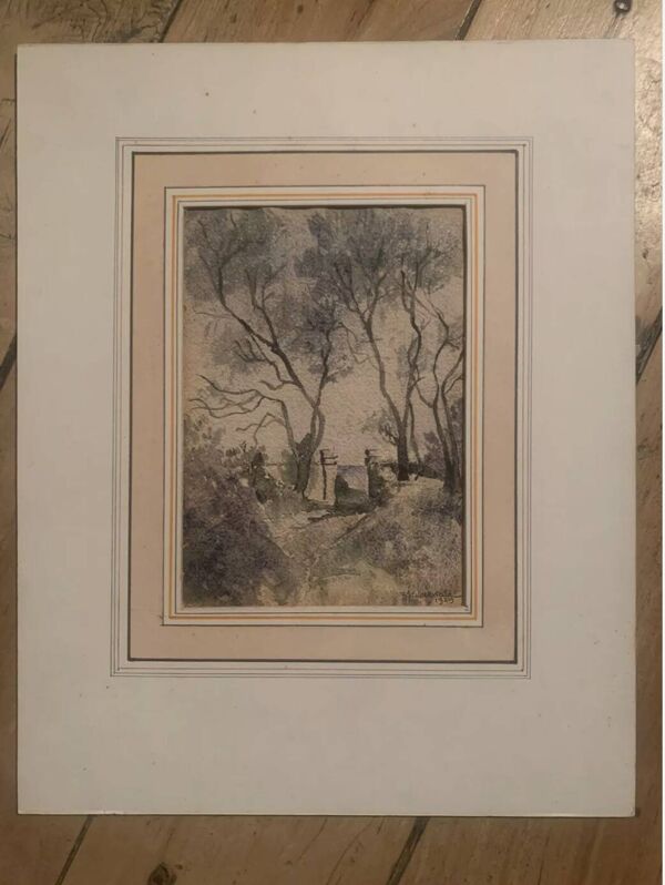 Jean Jacques GRUNENWALD (1911 - 1982)  - Aquarelle - Forêt