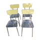4 Formica chairs and chrome legs