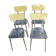 4 Formica chairs and chrome legs