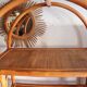 Rattan and vintage bamboo shelf