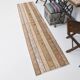 2x9 Soft Pastel Brown & Beige Turkish Runner Rug, 61x266Cm SK 21389