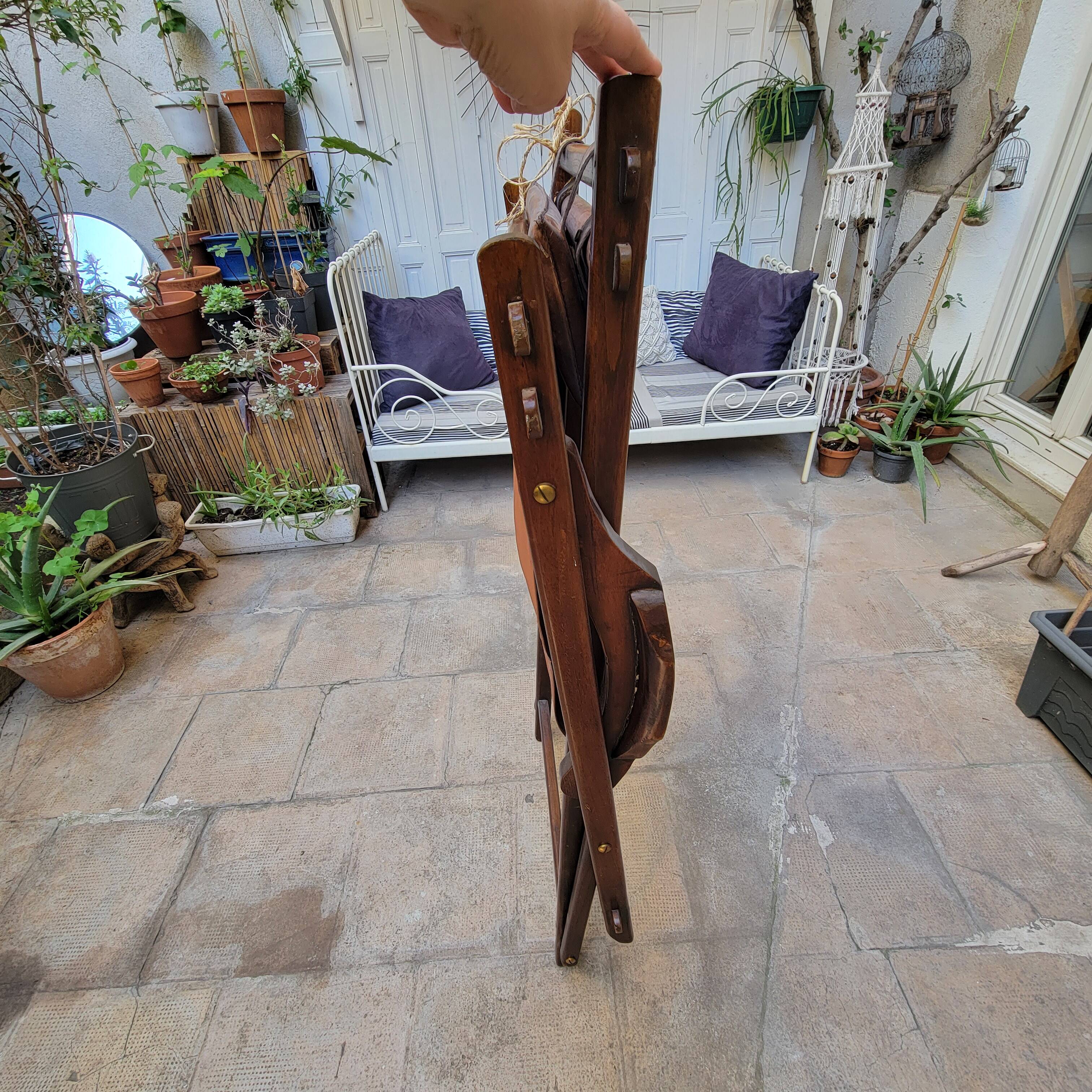 Rocking chaise longue in leather from the 1960s.