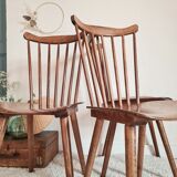 3 wooden trio bistro chairs No. 740 Baumann