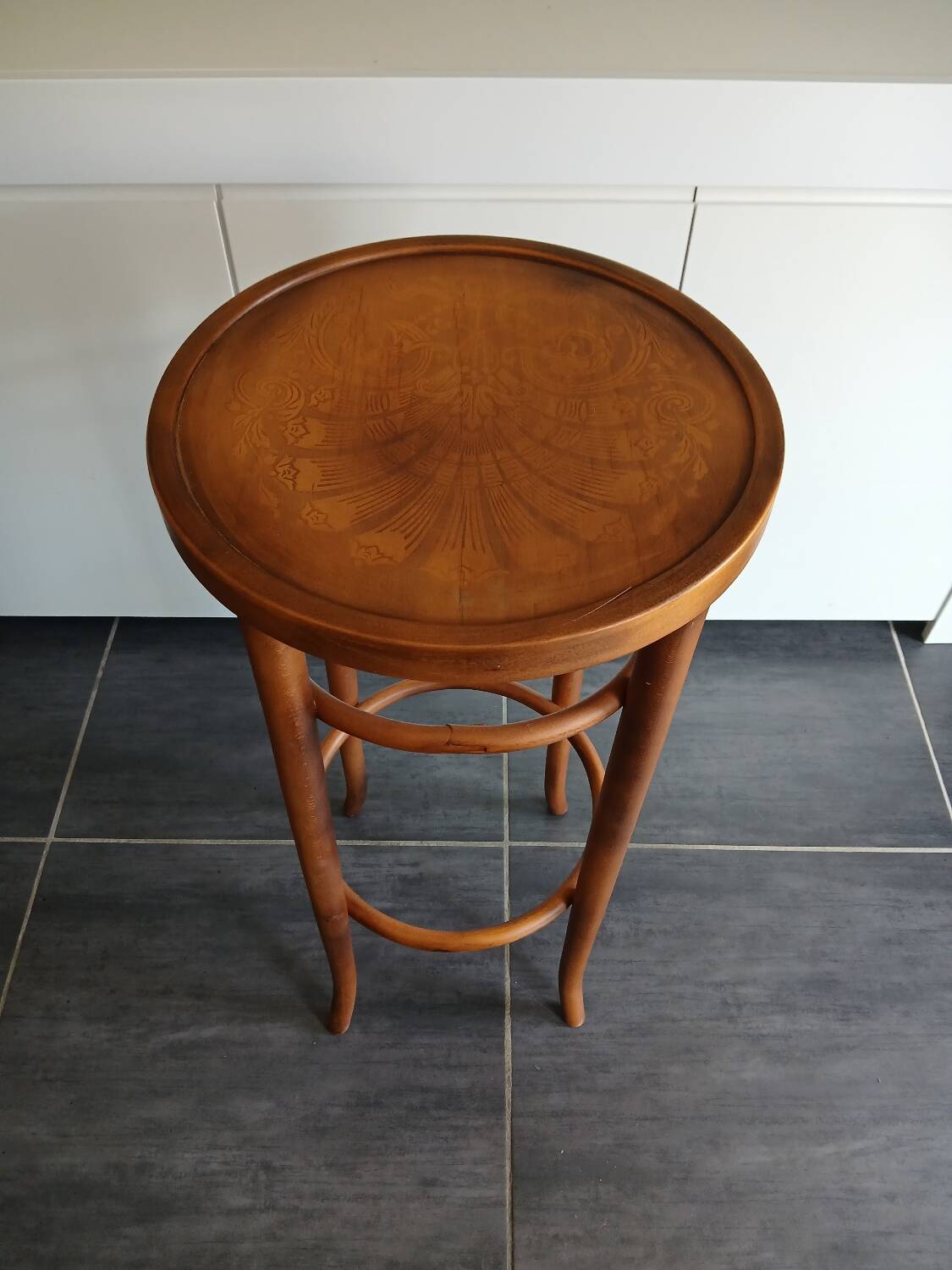 Série de 4 tabourets de bistrot vintage, années 70