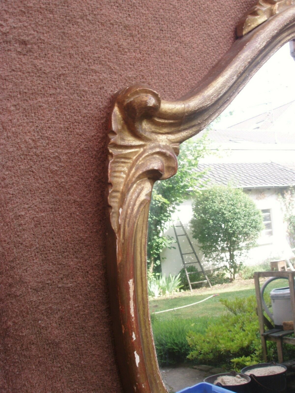 Louis XV-style golden mirror