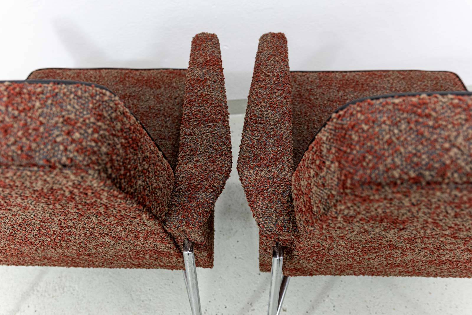Chaises en métal vintage “Bat” Pologne, années 1960, ensemble de 2
