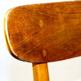 Set of 4 chairs in teak and beech, Denmark, 1960