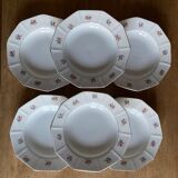 Lot de 6 assiettes creuses porcelaine Opaque SA