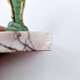 Art deco doe bookends in regulates and marble