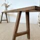 Large raw workshop bench with dowels - wabi-sabi spirit 175 cm