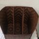 Put documents in two-tone braided bamboo 3 compartments vintage 1970