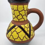 Raymond Camart vase in Vallauris Art Deco style, terracotta, 1950.