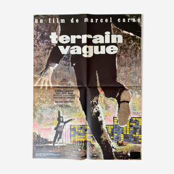 Affiche cinéma originale "Terrain Vague" Marcel Carné 60x80cm 1960