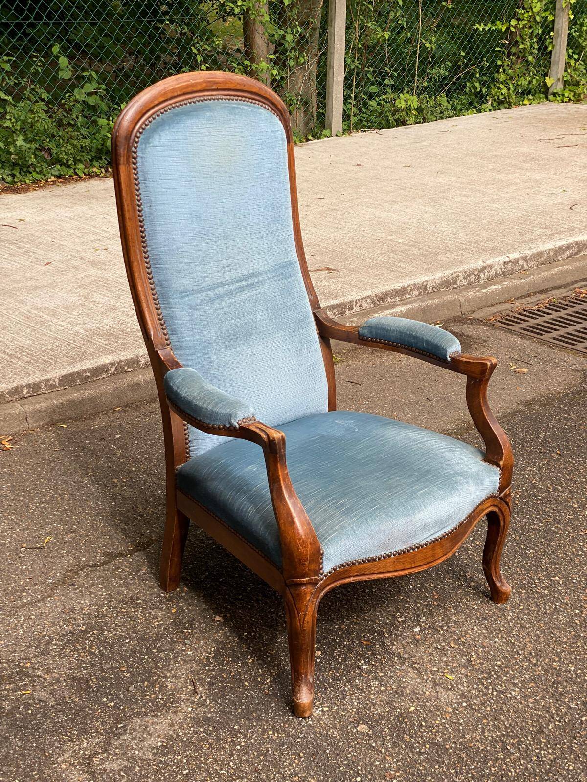 Fauteuil Voltaire Louis Philippe d'époque XIXe siècle