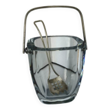 Strömbergshyttan crystal ice bucket with original tongs – scan design