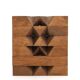 Minimalist and geometric wooden sculpture, 1970s.