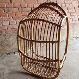 Vintage bamboo hanging chair