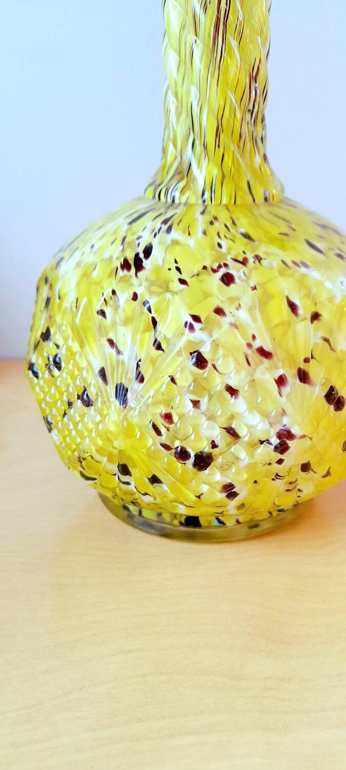 Soliflore balloon vase, art deco in clichy glass