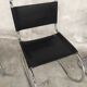 Set of 4 black leather chairs by Ludwig Mies Van Der Rohe