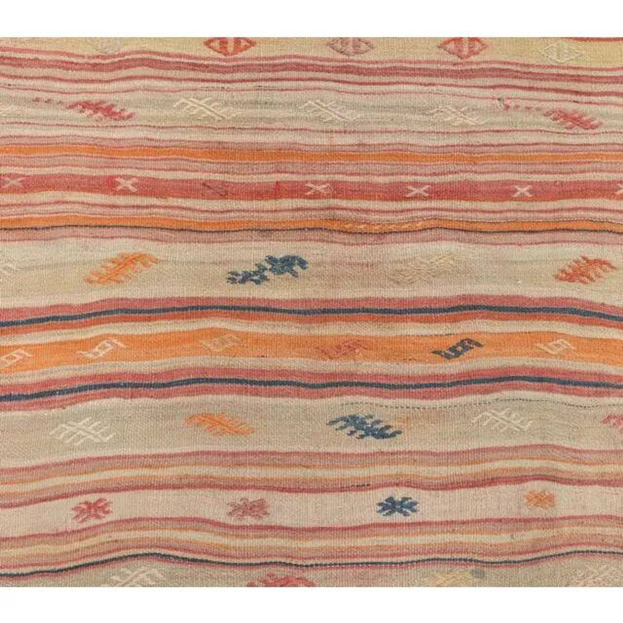 1970s Turkish Oushak Kilim Wool Rug 101x197