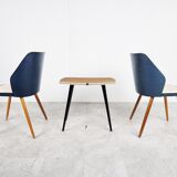 Pair of Vintage armchairs with table, 1960's Belgium