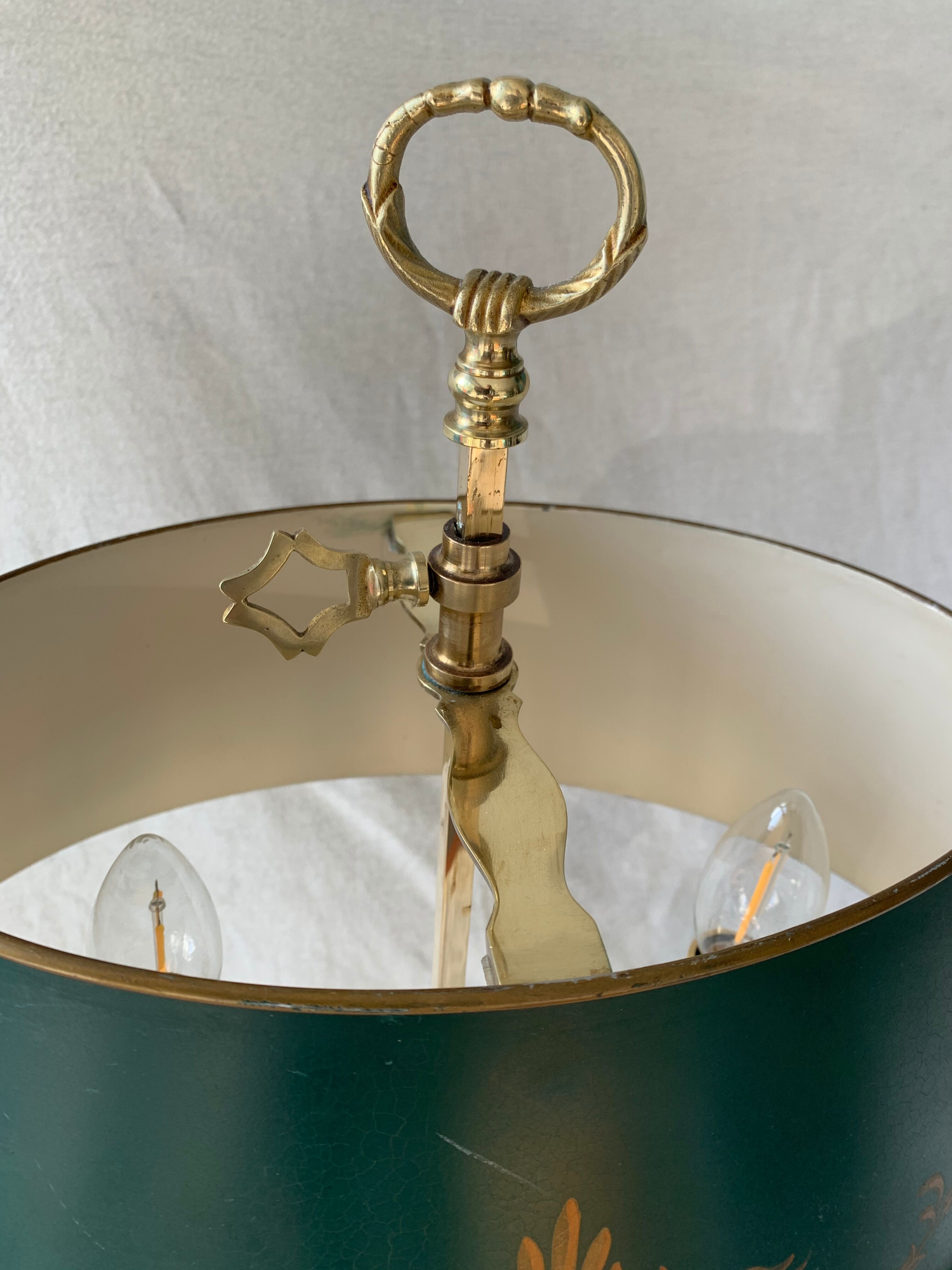 Lucien Gau's gilded bronze water bottle lamp Directoire style, 20th century