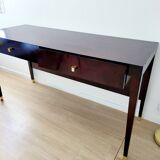 Bureau en acajou avec pieds en laiton