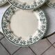 lot of 5 flat plates Terre de Fer Digoin Sarreguemines model "Suzanne" late nineteenth