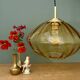Suspension globe vintage XL en verre ambré