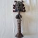 Scepter decorated with a female figure in wood and brass
