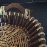 Wicker and fibre basket