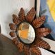 Miroir soleil bois sculpté vintage