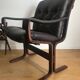 Armchair siesta brown leather by ingmar relling for westnofa