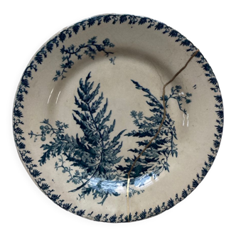 Assiette ancienne kintsugi