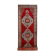 Vintage turkish oushak handmade carpet 110cm x 340cm 1940s, 1c515