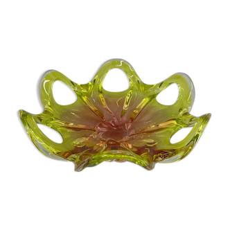 Czech Art Glass Bowl by Josef Hospodka for Chribska Glassworks, 1960's