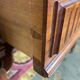 Dressing table - Wash table in walnut and white marble